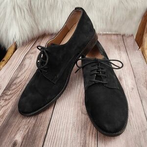 Vionic Weslyn Womens Black Suede Lace-up Oxford Derby Comfort Shoes Sz7